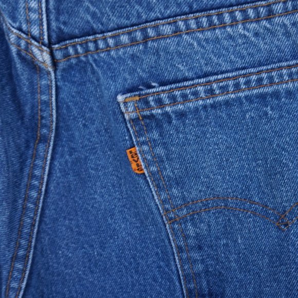 70s Levis Orange Tab Vintage Jeans. Made in the USA. Medium Dark Wash. 36x32. - Picture 10 of 11